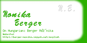 monika berger business card